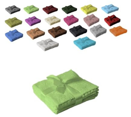 EXKLUSIV HEIMTEXTIL Seiftuch 4er Set 30 x 30 cm Apfelgrün