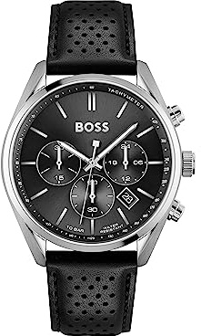 BOSS Montre Chronographe à Quartz pour homme Collection Champion avec Bracelet en Acier Inoxydable ou en cuir