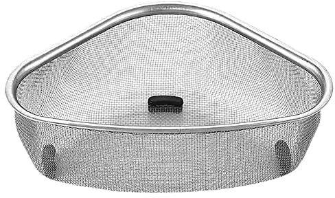 Colador ovalado de acero inoxidable de alta calidad sobre el fregadero, cestas de colador triangular, práctico filtro de basura de acero inoxidable, accesorios de cocina para colgar/de pie