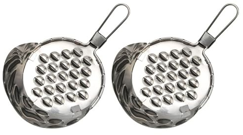SHOWERORO 2Pcs Stainless Steel Jelly Scrapers - Mung Bean Noodle Cutter and Cold Noodle Shaver with Hanging Hole 6.89X3.86 Inches