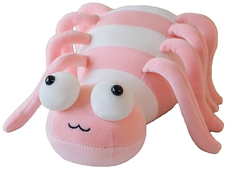 Kreative Plüsch Kuscheltier Spinnen Plüschtier Lustig Stofftier Plüschtier Tier Kissen Puppe Kinderspielzeug Geburtstagsgeschenk für Familie und Freunde (Rosa,30cm)