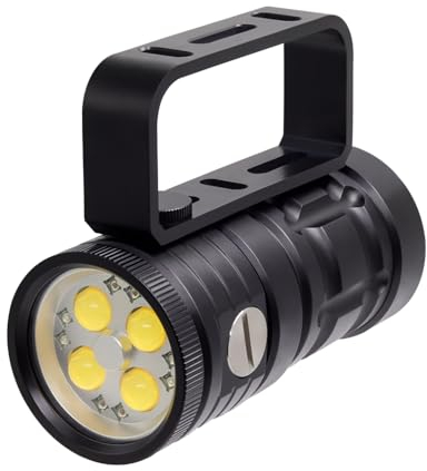 Tauchlampe für Unterwasser-Videografie, 11000 Lumen 3-Farben-LED Unterwassertaschenlampe mit Breitem Strahlwinkel – Professionelle Scuba-Ausrüstung zur Bildverbesserung, USB-C Ladefunktion