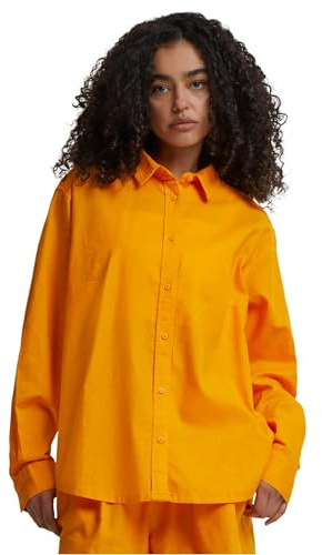 Urban Classics dam Ladies Linen Mixed Oversized Skjorta Skjorta