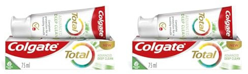 Colgate Total Advanced Deep Clean Toothpaste 75ml | Cleans deep in Hard to Reach Places| 24 Hour Antibacterial Protection | Contains Fluoride, whitens Teeth and Strengthens Enamel(Packaging May Vary)