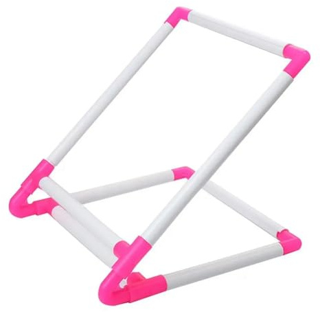 Cadre de broderie rectangulaire en plastique avec pinces, support de point de croix, utilisation facile - 30 x 25 x 20 cm