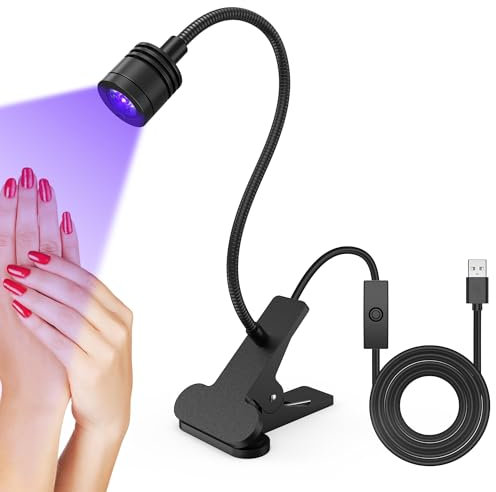 5W Lampe UV Ongles Gel Pose Americaine,Lampe UV Ongles Gel,Mini Lampe à Ongles UV Gel,Lampe UV Colle Sèche Ongles,Rotation à 360 degrés