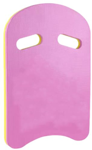 Tabla de natación, tabla de natación de espuma, tabla de natación para niños y adultos, tabla de flotabilidad EVA en forma de U, tabla de natación unisex con asas para principiantes de natación (rosa)