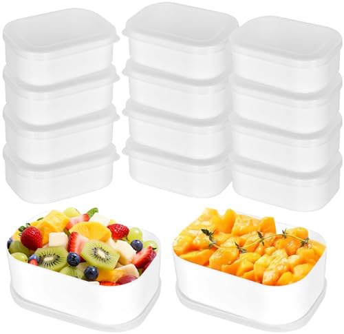 12 Recipientes para Congelar Comida 280ml,Envases para Freezer Herméticos,Botes de Cocina Reutilizables sin BPA,Ideales para Porciones Individuales,Meal Prep,Viajes,Apto Microondas & Lavavajillas
