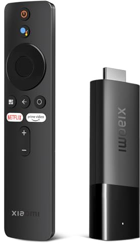 Xiaomi Clé TV 4K, Mi Streaming Android TV Stick, Appareil de Streaming Android T V 11, Chromecast intégré, télécommande Bluetooth Infrarouge, Assistant Vocal Google, Compatible avec Dolby Atmos et