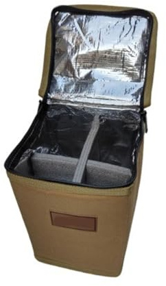 Dasbsug Kleine Brennstoff-Zylinder-Aufbewahrungstasche, Campingdosen, nachfüllbare Tanks für Outdoor, Camping, Picknick, Kochen, khaki, S