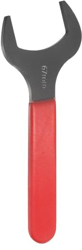 QUARKZMAN 67mm Llave Universal de Boca Fija Simple, 15 Grados Ángulo Llave Métrica Plana U Cabeza Mango Rojo Acero Carbono para Reparación Automotriz Muebles Ensamblaje Construcción Hogar
