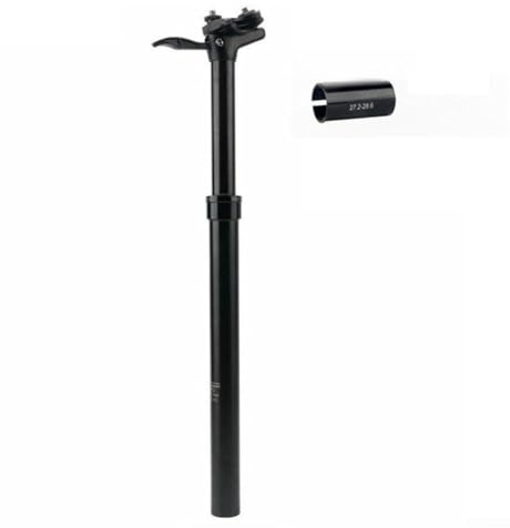 Yuanpgky Tija de sillín con cuentagotas de presión de aire de 31,6 mm, tubo telescópico ajustable que absorbe los golpes para bicicleta de montaña, para poste de suspensión de aleación de aluminio CNC