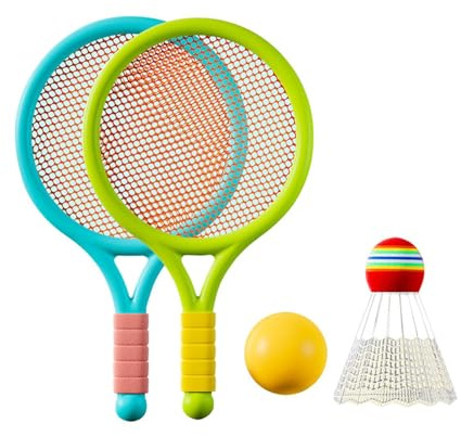 hindraem Raquettes de Badminton pour Enfants, Jeu de Sport, Raquettes légères et Amusantes pour Faire de l'exercice en Toute sécurité. Volants et Raquette