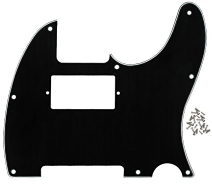 FLEOR 3Ply Black 8 Hole TL Pickguard Guitar Humbucker Pick Guard HH with Screws Fit USA/Mexican Standard TL Style Guitar Part