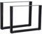 Melko 2X Tischkufen Vierkantrohr aus Stahl 90 x 72 cm Tischuntergestell Möbelbeine Schreibtisch Tischbeine inkl. Bodenschoner
