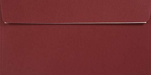 Netuno 100 Briefumschläge Bordeaux DIN Lang 110 x 220 mm 120g Kreative Bordeaux elegante Umschläge lang Recycling für Einladungskarten Hochzeitskarten Geburtstagskarten Einladungsumschläge DL