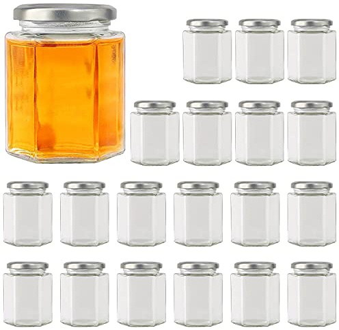 Accguan 20 Pcs 10 oz Glass Jars with Silver Lids, Mason Jars for Gifts, Crafts, Wedding, Spice, Extra Tags String