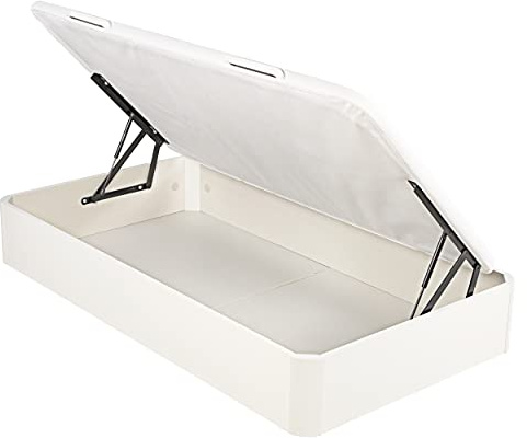What The Sleep | Canapé Juvenil Apertura Lateral | 105x190 | Blanco | Entrega, Montaje y Retirada Usado Incluido | Apto Todos Colchones I Altura 32 cm | Esquinas Redondeadas | Storage Bed