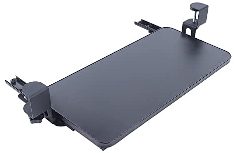 DDZcozy Extracteur clavier ergonomique 52 x 25 cm - Support pour clavier avec pince en C - Support de souris avec tiroir extensible pour bureau