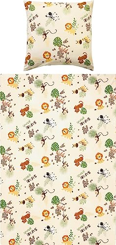 Erwin Müller Kinder-Bettwäsche Biber Natur-gelb Größe 135x200 cm (80x80 cm)