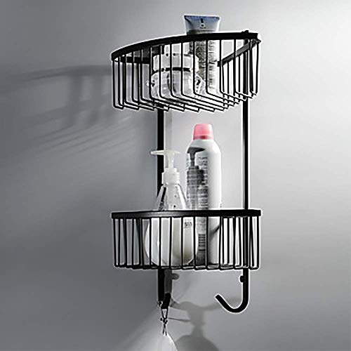 Toilet Washstand Beautiful Modern Double Layer Black Scalloped Triangle Stainless Steel Bathroom Hotel Bathroom Rack/Rack Storage
