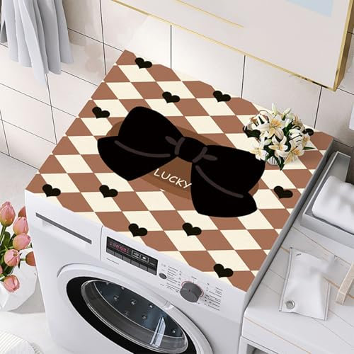 Cooalinar Tapis Protection Machine A Laver,Protection Machine à Laver Top,Housse Machine A Laver Dessus,Solide Et Anti-Salissures,CongéLateurs SèChe-Linge Placards RéFrigéRateurs Machines à Laver