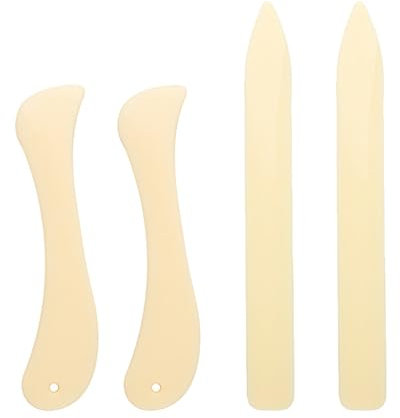 TENGEE 2 Stück Falzbein,Falzbrett,Falzbein für Papier,Falzbein Kunststoff,Origami Werkzeug,Bone Folder,Falzbein Knochen,für Papierhandwerk Kartenherstellung,Büromaterial und Handgefertigte Bücher