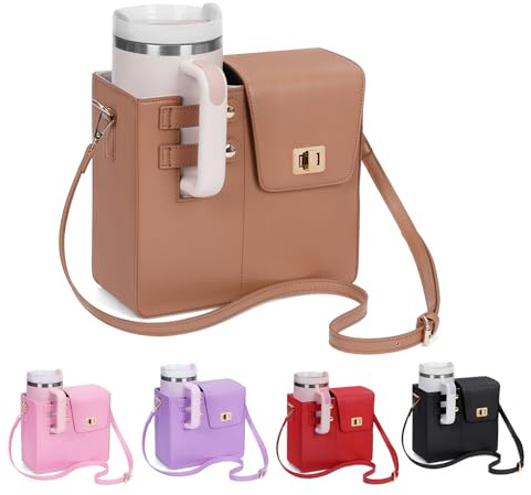 OKESYO Bolsa para Stanley Cup, bolsa de transporte para Stanley Cup 40 oz, accesorios Stanley Cup Bolsa para la mayoría de botellas de agua con compartimento y correa de hombro ajustable, Style 1