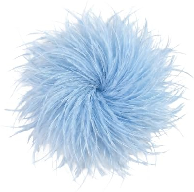 Baesics Spilla a forma di piuma - Spilla da donna con piume di struzzo soffici, stile vintage, accessorio per cappello, sposa, matrimonio, festa, carnevale, fermaglio per capelli, fascinator per