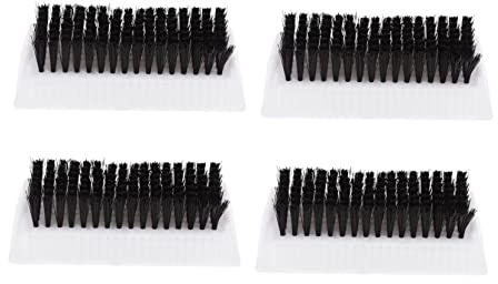 BEBEMOKO 4 Stück Handwaschbürste zur Nagelreinigung Tragbare Weiche Reinigungssbürste mit Abs Material Hochtemperaturbeständig Rutschfest für Salon Zuhause und Reisen