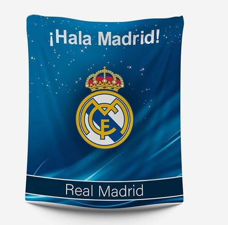 ASDITEX Manta DE Viaje Real Madrid-4-120x150 cm., Blanco