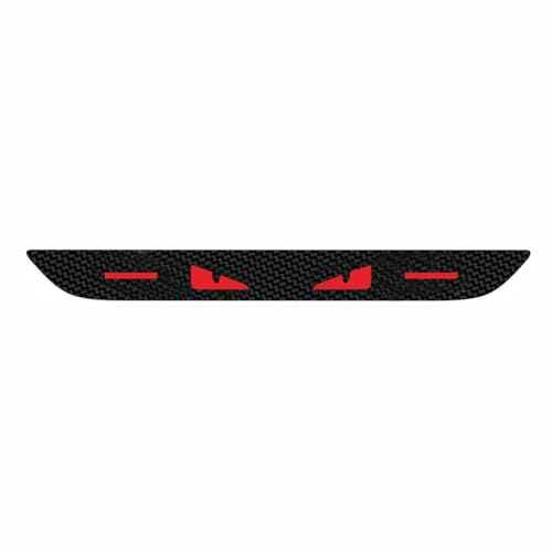 Vilgftyiet Adesivo per luce del freno dell'auto, adesivo per luci di stop con motivo in fibra di carbonio per la decorazione del veicolo, nero