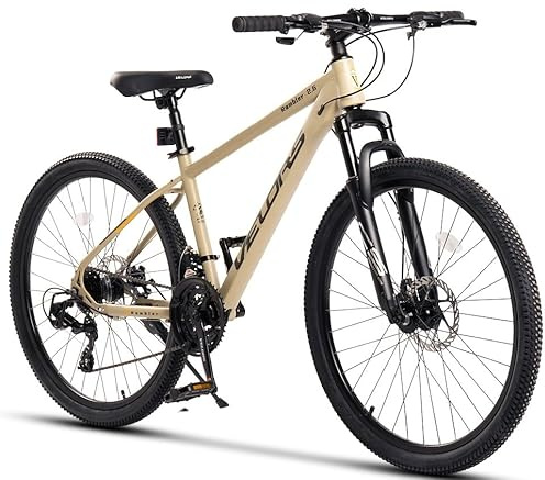 kozamas Bicicleta de montaña de 26 pulgadas para adultos, 150-165 cm, cambio de 21 velocidades y frenos de disco, MTB Hardtail con horquilla de suspensión de 100 mm, carga de 120 kg, color negro oliva