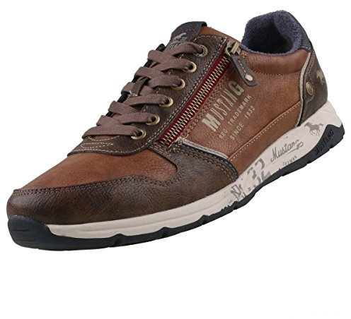 MUSTANG Herren Sneaker, Braun (Kastanie 301), 43 EU