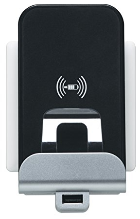 Legrand, Qi-Wireless Charger + USB Ladestation, Induktives Ladegerät zum Installationsdosen-Einbau für z.B. iPhone8, iPhone 8 PLUS, Samsung Galaxy S8 und alle Qi-Standard fähigen Smartphones, 753114