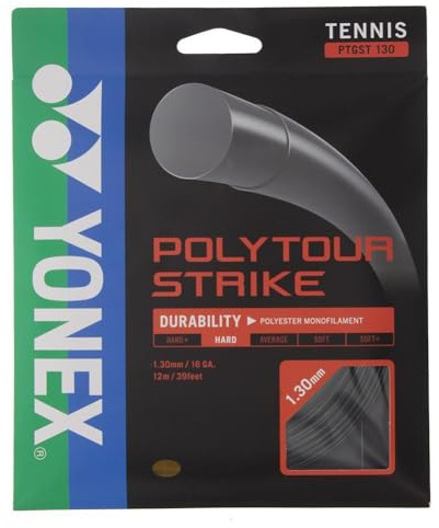 YONEX Poly Tour Strike 12M Black Tennis Cordage en Garniture Monofilament