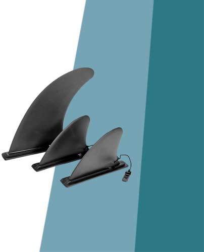 Premium SUP Finne Set für Stand up Paddle Boards – 1x Center Fin + 2x Side Fin – besonders hochwertige Qualität – für Slide-In Systeme – Naish, JP, Starboard, Fanatic, Glory Boards