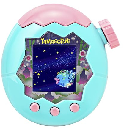 BANDAI Tamagotchi Jade Forest Paradise Virtual Pet, Jade 43424, elektronisk leksak, perfekt för barn över 6 år. Zooma in i paradiset för att ta hand om ditt elektroniska husdjur!