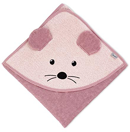 Sterntaler Kapuzenbadetuch Maus Mabel, Alter: ab 0 Monate, 100 x 100 cm, Rosa