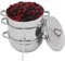 11 Qt Fruit Steam Juicer, 304 Stainless Steel Vegetables Juice Steamer Pot, Kitchen Cookware with Lid, Hose, Clamp, Loop Handles for Making Juice, Jelly, Jams, Pasta