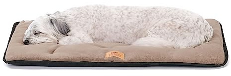 Ferplast Lit pour Chien Coussin pour Petits Chiens Tissu Double Face Anti-Rayures et Imperméable, Matelas Chaud en Micropolaire pour Chien Lavable en Machine à 30° 57 x 38 x 3,5 cm.Noir