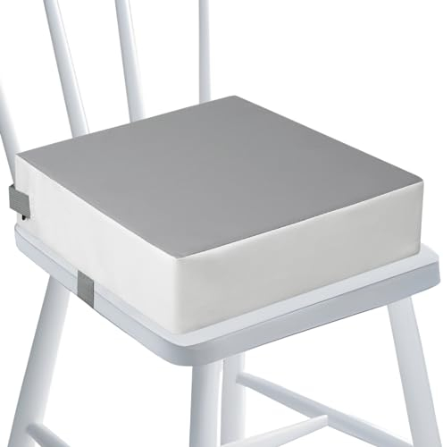 HAWAKA Kinder Sitzkissen Sitzerhöhung Stuhl, 32x32x8.5 cm Waschbar mit 2 Gurte Sicherheitsschnalle Sitzerhöhung Kinder für Esstisch, Verstellbar Tragbares Boostersitze Sitzkissen