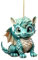 Weihnachtsdeko Cartoon 2D Acryl Drachen Baby hängende Ornament Weihnachtsbaum Deko Anhänger Niedlicher Weihnachts Deko Entzückender Weihnachtsschmuck mit fliegendem Drachenbaby (D, One Size)