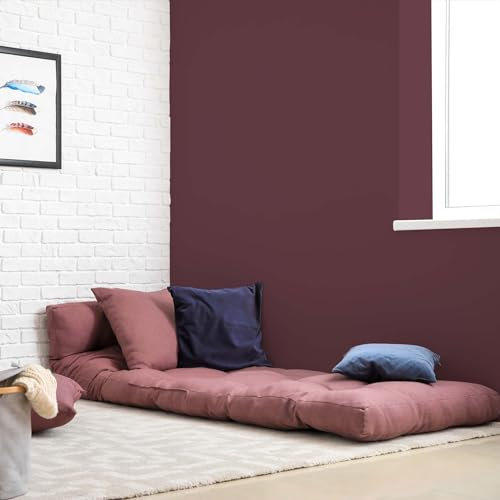 K&L Wall Art Pintura para pared interior de color rojo mate, 2,5 litros