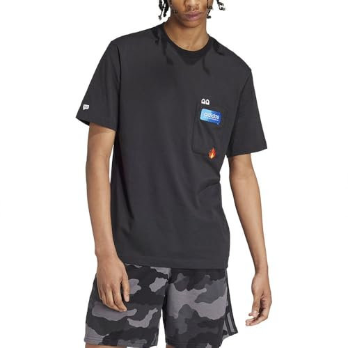 adidas Men's Remoji Pocket Graphic T-Shirt Black M