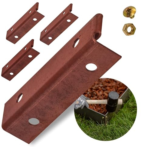 GREEN Spark® Cortenstahl Rasenkanten Winkel passend für GREEN Spark Rasenkante Cortenstahl 10 / 15m