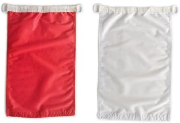 Drapeau nautique de 45 x 30 cm Pavillon de commodité 30 x 45 cm (rouge blanc)