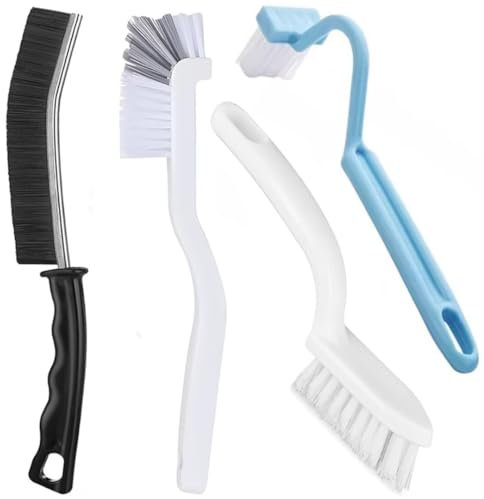Xemnys Brosse de nettoyage pour joints de carrelage - Brosse de nettoyage sous le bord des toilettes - Outil de nettoyage pour salle de bain/douche/cuisine/fenêtre