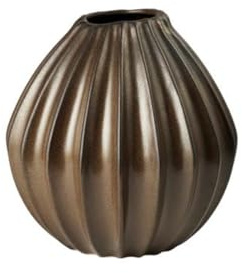 Broste Copenhagen Wide Vase Antique Brown L 30cm