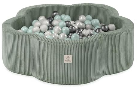 MISIOO Piscina de bolas para niños, 95 x 30 cm, 400 bolas (6 cm), juguetes para bebés a partir de 1 año, perfecta para niños pequeños y divertirse